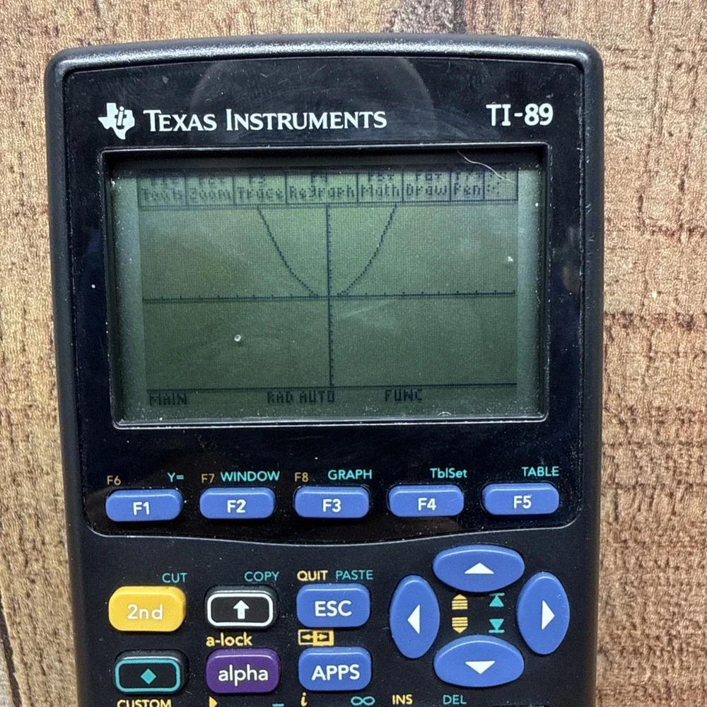 Texas Instruments TI-89 Graphing Advanced Calculator+Cover, Tested,Works w/Batt.
